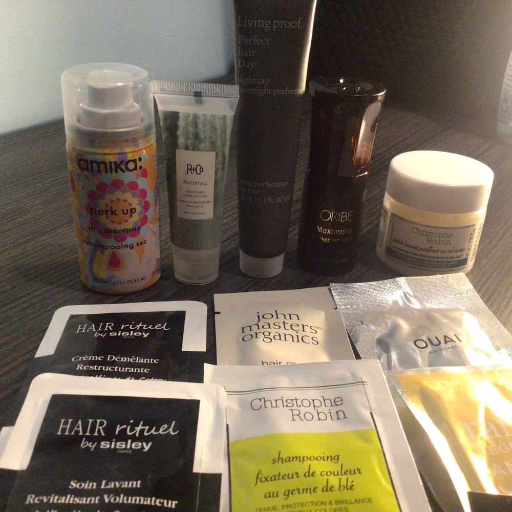 12 Piece Hair Care sample lot (Oribe, Amika, Sisley and more)